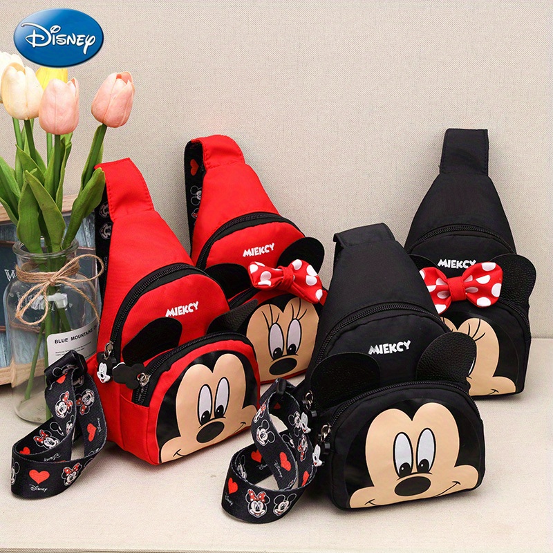 

Disney Licensed Mickey And Mouse Crossbody Chest Bag, Cute Fashion Mini Waist Pack For Women