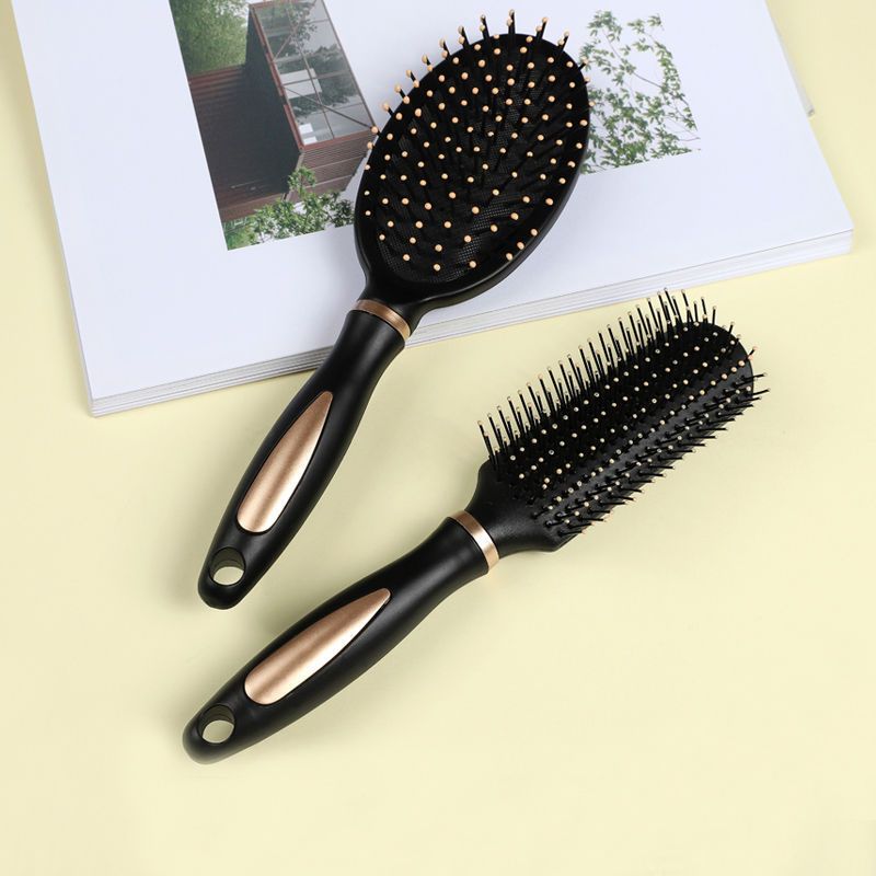 

3pcs Ion Hair Combs Set For Textured Hair, Anti-static Air Cushion Detangling Brushes With Plastic Bristles