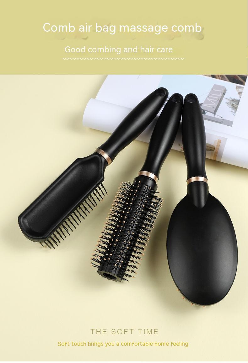 3-delige Ion Hair Combs Set voor Textured Hair, Anti-Statische Air Cushion Detangling Brushes met Plasticen Borsten