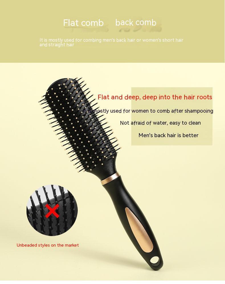 3-delige Ion Hair Combs Set voor Textured Hair, Anti-Statische Air Cushion Detangling Brushes met Plasticen Borsten
