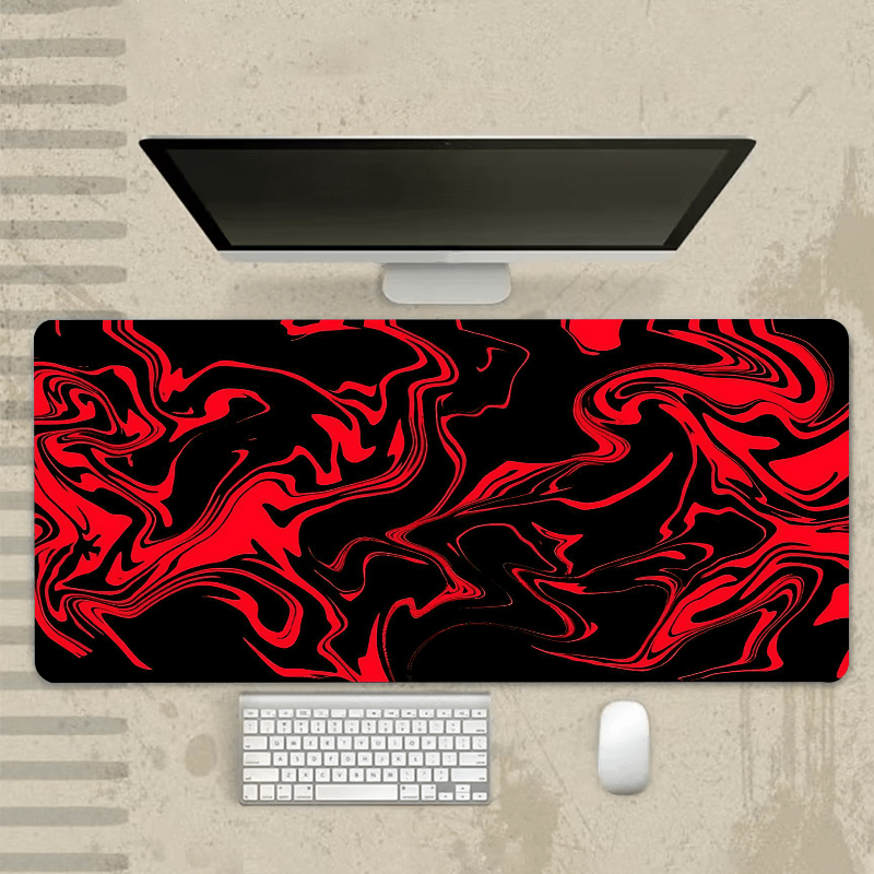 

Large Red Abstract Gaming Mouse Pad - Non-slip Desk Mat For Office & Home, Perfect Birthday Gift For Men And Boys