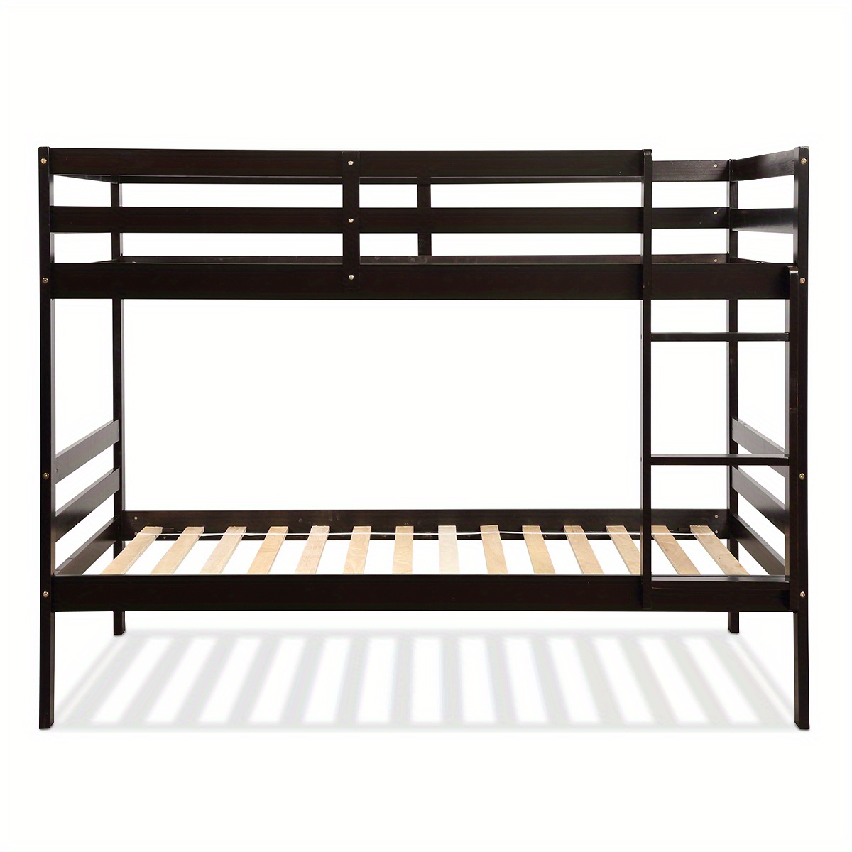 

Costway Twin Over Twin Pine Wood Bunk W/ladder Safety Rail Bedroom