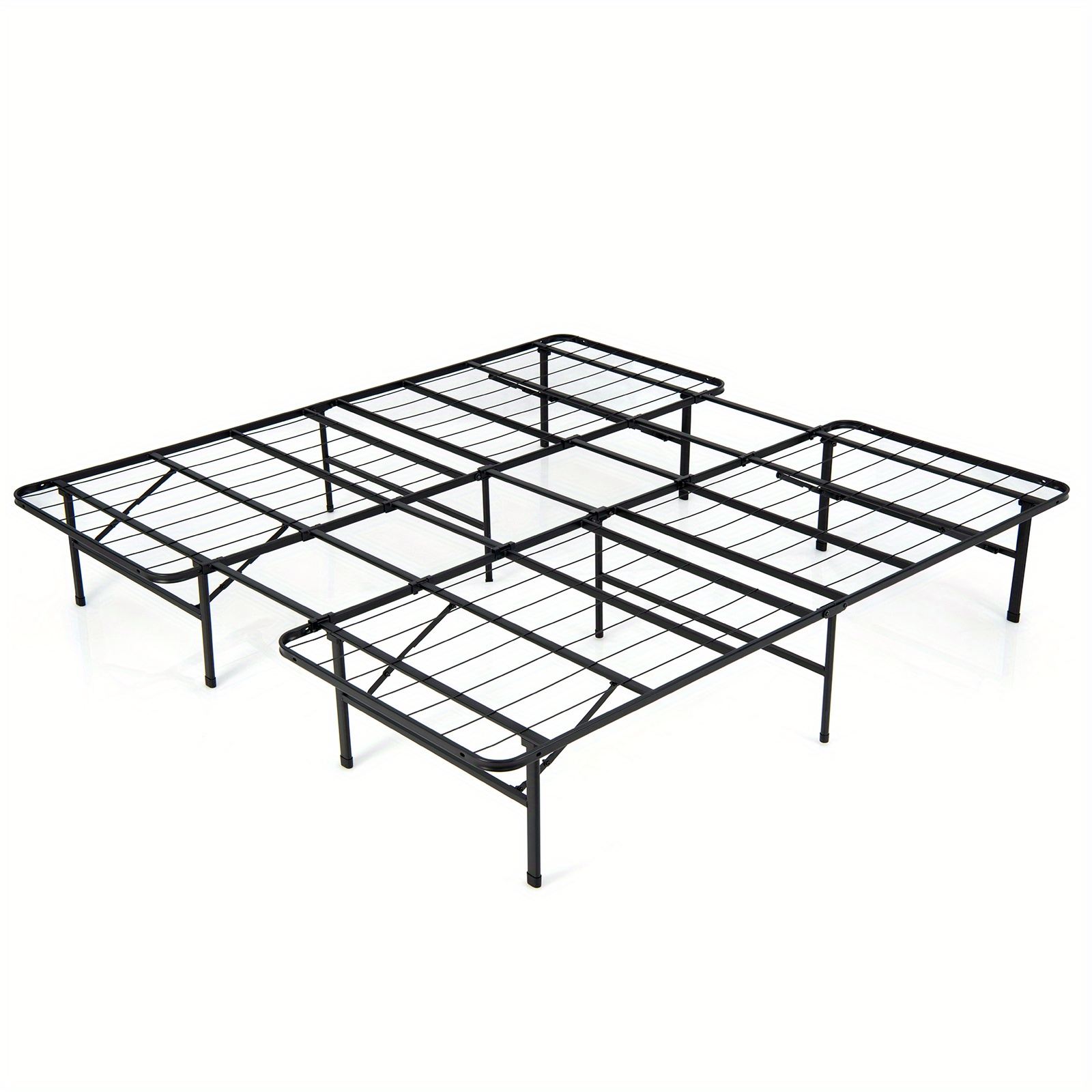 

Costway Queen/ King Folding Metal Platform Bed Frame 13 Inch Mattress Foundation 660 Lbs