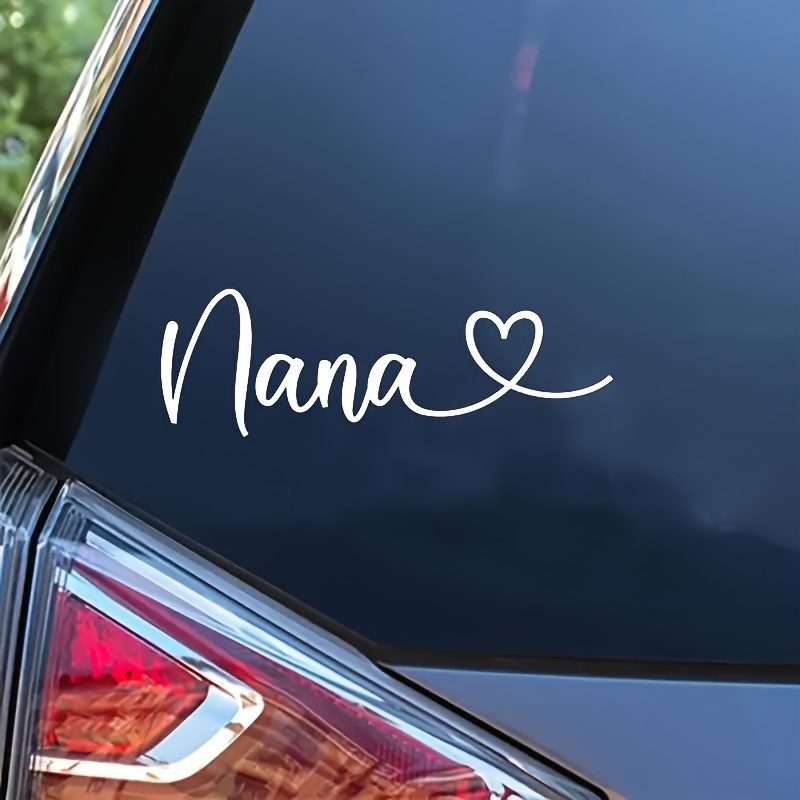 

Nana With Heart Car Sticker - Vinyl Material For Truck, Laptop, And More