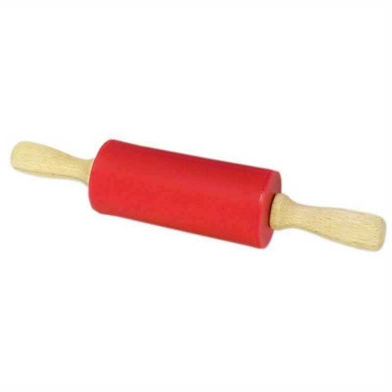 premium non stick silicone rolling pin with wooden handle   pasta   dough essential kitchen baking tool details 11