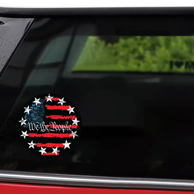 

We The People Ross 13-star American Flag Vinyl Circle Decal Sticker - Durable, Weather-resistant, Quantity Of 1