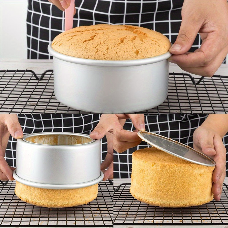 4 6 8 10 inch round cake mold set   pan non stick aluminum alloy baking pans removable bottom   wedding cakes details 1