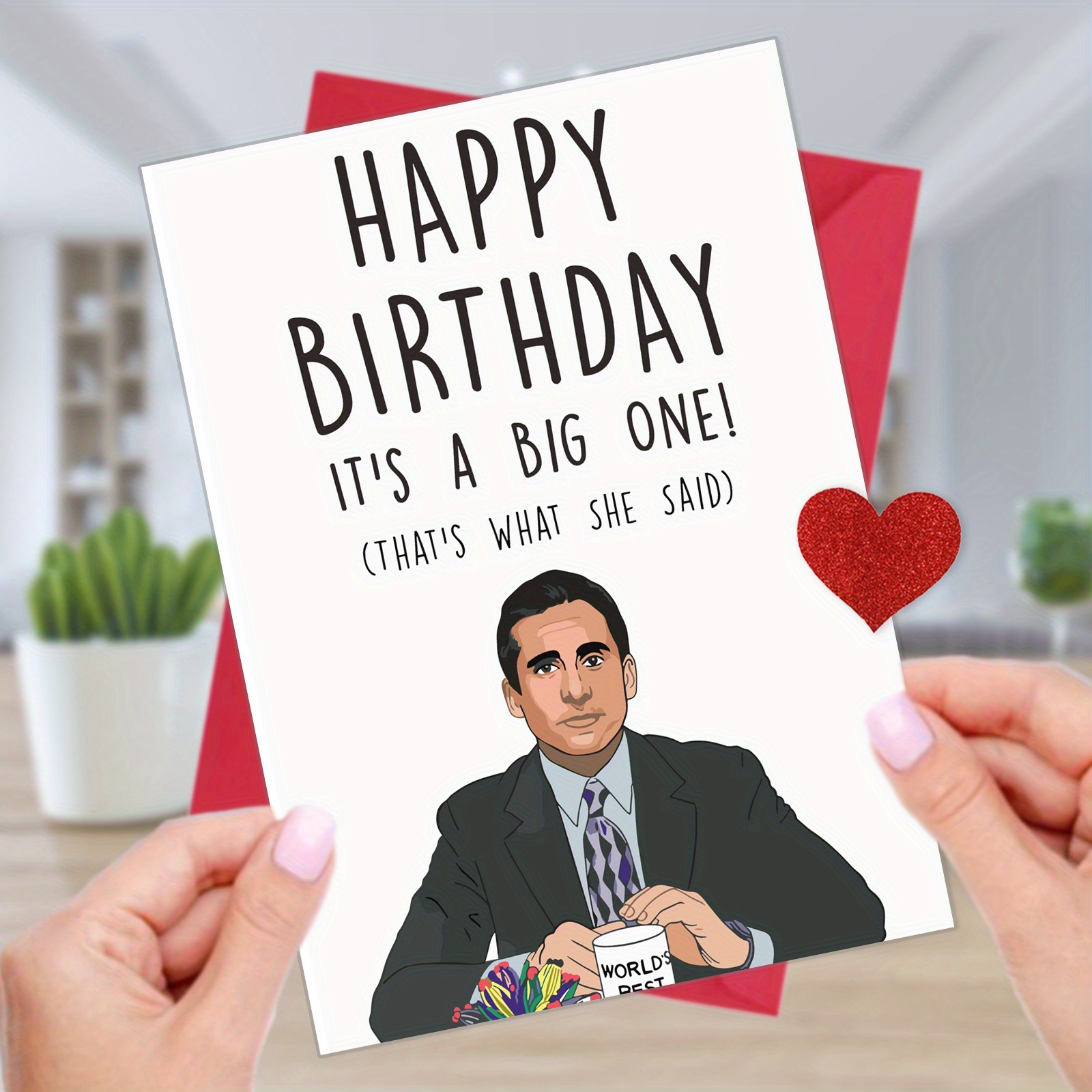 

1pc Funny Michael Scott Birthday Card, Jim Halpert Birthday Card, The Office Birthday Cards