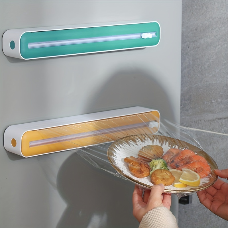 

Magnetic Wall-mounted Plastic Bag Dispenser - Durable, Space-saving Kitchen Organizer For Wraps & Bags