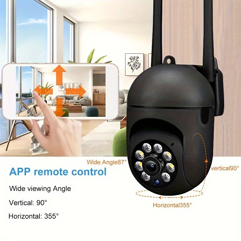 1pc 1080p Hd Color Night Vision Wireless Security Camera, Indoor