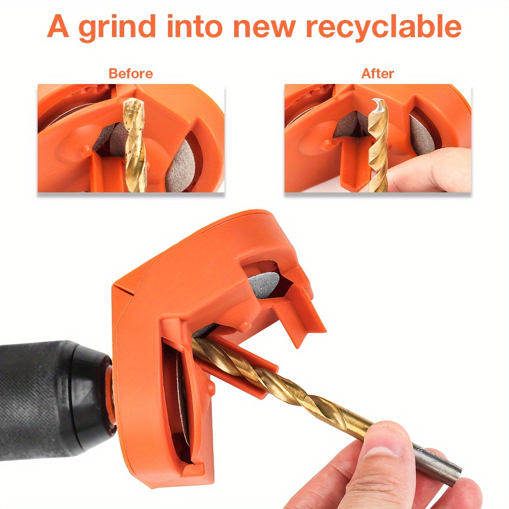 

Multi-function Drill Bit Sharpener And Grinder Set, 2-16mm, Cordless Use, With 3-piece Drill Bit Alignment Tool For Drills, Milling Cutters, Knives, Scissors - Durable Diamond Sharpening Kit