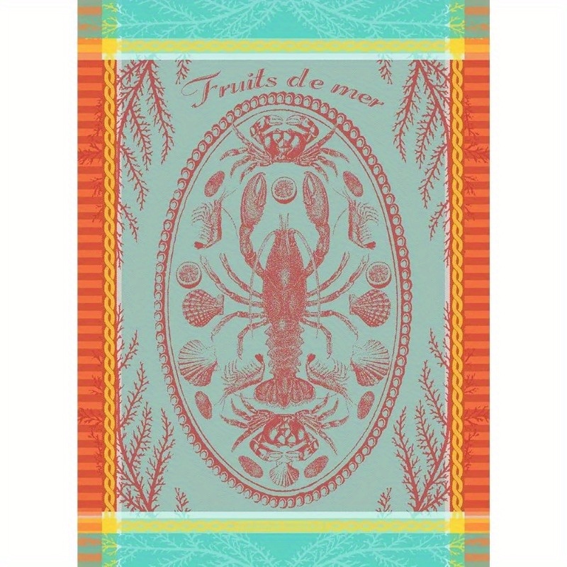 

1pc, Seafood Lobster Collection Summer Dish Towels Seasonal Kitchen Bathroom Hand Towels Kitchen Dish Towels 18x26 Inches