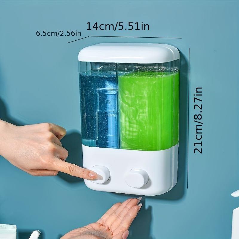 

Elegant Wall-mounted Soap Dispenser - Manual Press, Durable Abs, Perfect For Shampoo & Gel, Easy Install, 16.91/33.81oz Capacity Shampoo And Conditioner Dispenser Bathroom Soap Dispenser Set