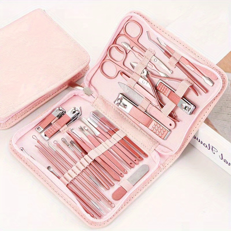 

Nail Clippers Manicure Tool Set, With Portable Travel Case, Cuticle Nippers And Cutter Kit, Professional Nail Clippers Pedicure Kit, Grooming Kit For Travel