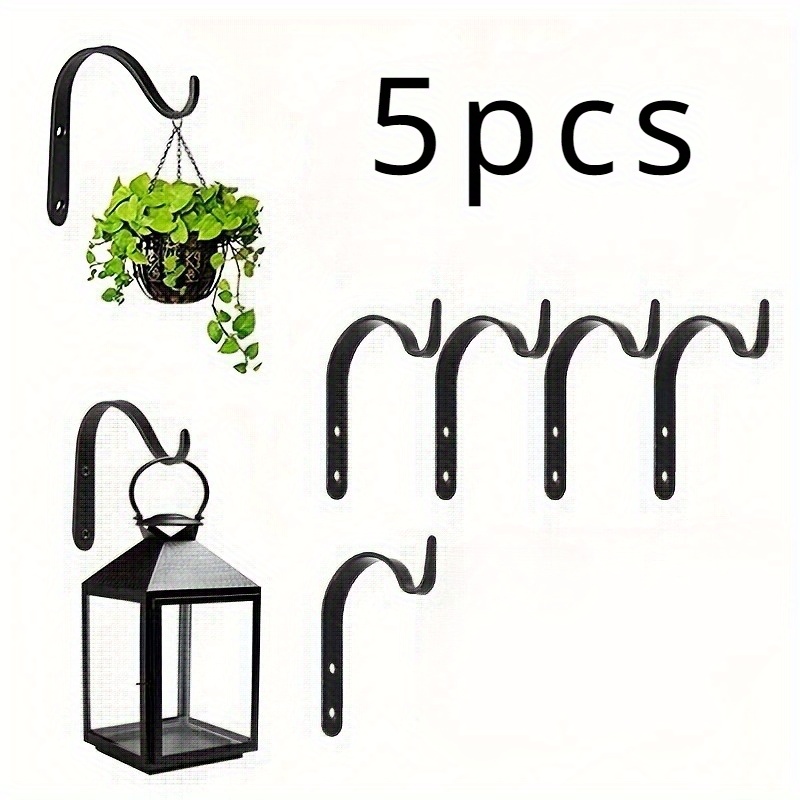 E-shop 5-teiliges/Set Hängepflanzenständer Hängekorb Haken Landhaus Eisen Wandhaken Dekorative Wandpflanzenhaken zum Aufhängen von Vogelfutterhäusern,