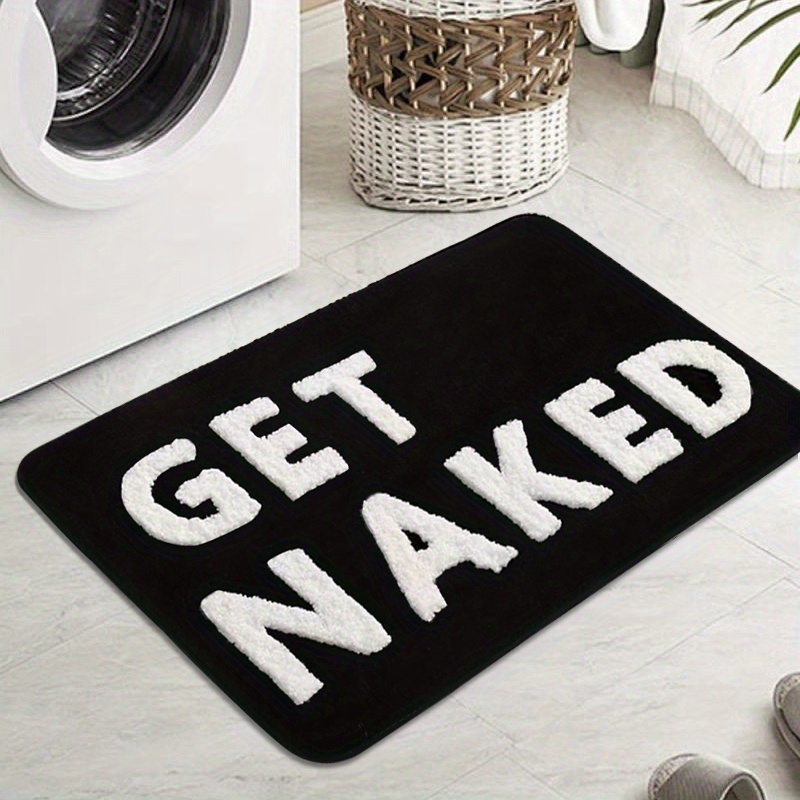 1pc microfiber bathtub mat get naked design machine washable non slip bath floor rug for bathroom shower room spa   and plush yoga mat for   entryway details 9