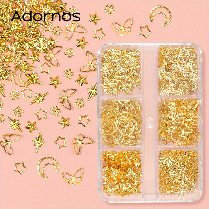 

550pcs/box Metallic Butterfly Epoxy Filling Accessories Stars Moon Resin Fillers Silicone Mold Filling Pendant Jewelry Making Diy Crafts Gifts For Eid