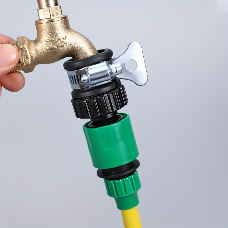Universal Quick-Connect Rotating Hose Adapter Nipple Set - Durable Plastic, Easy-Fit for Car Wash & Garden Irrigation, Compatible in Europe & America (1pc)