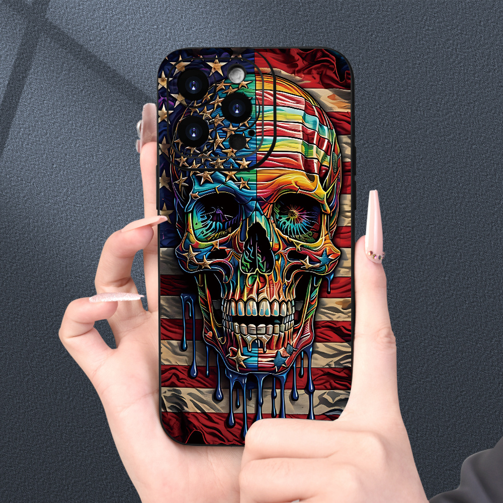 

Us Flag Print Mobile Phone Case Suitable For Iphone 15 14 11 Xs Xr X 7 8 Plus Pro