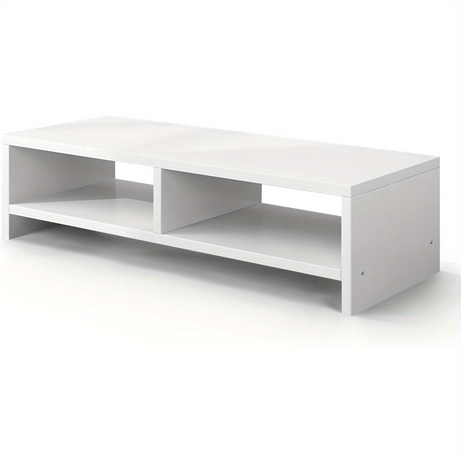 TEMU Wood Monitor Stand Riser, Monitor Stand 2 Tiers Computer Monitor Riser, Computer Stand, Laptop Stand With Storage Shelf For Home And Office,