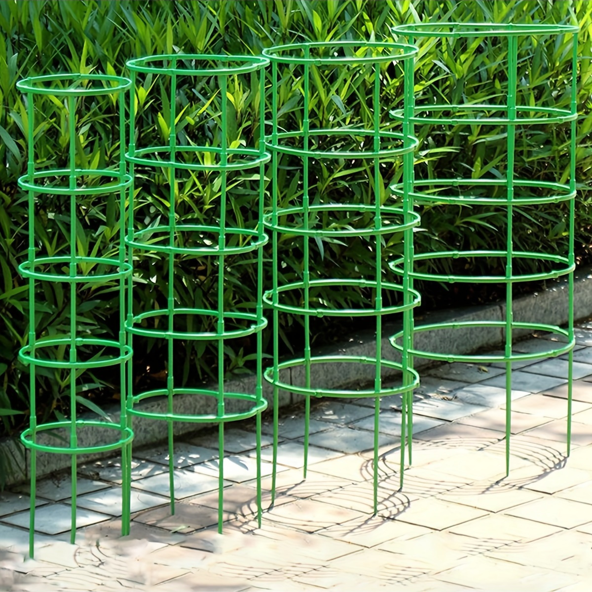 

18pcs Stackable Plant Support Rings - 3- For , Plastic Stakes For & Vegetables, For Potted , & Fruits , & Decor