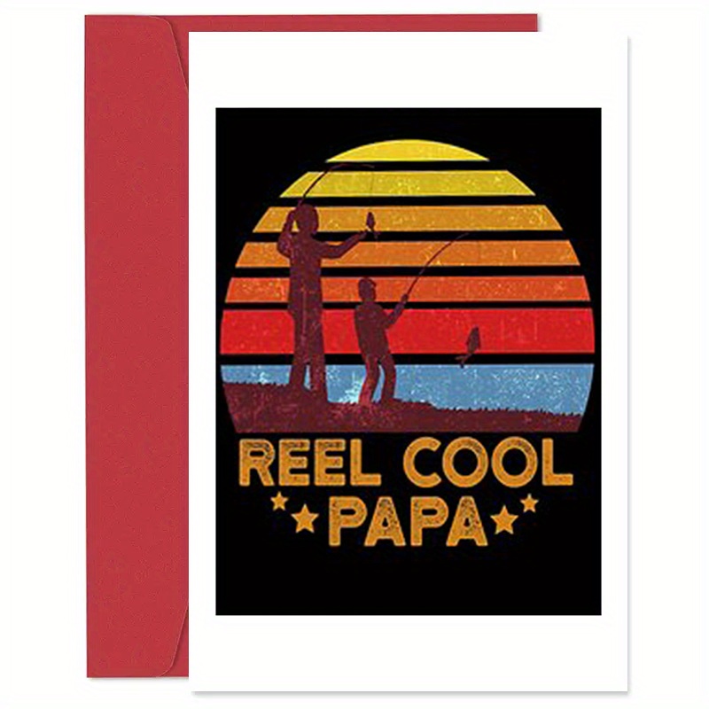 

Fishing-themed Father's Day Greeting Card With Envelope (4.7in*7.1in) - Perfect Gift For Dad, Husband, Papa - Thank You Card For Father's Day - High-quality Paper Material