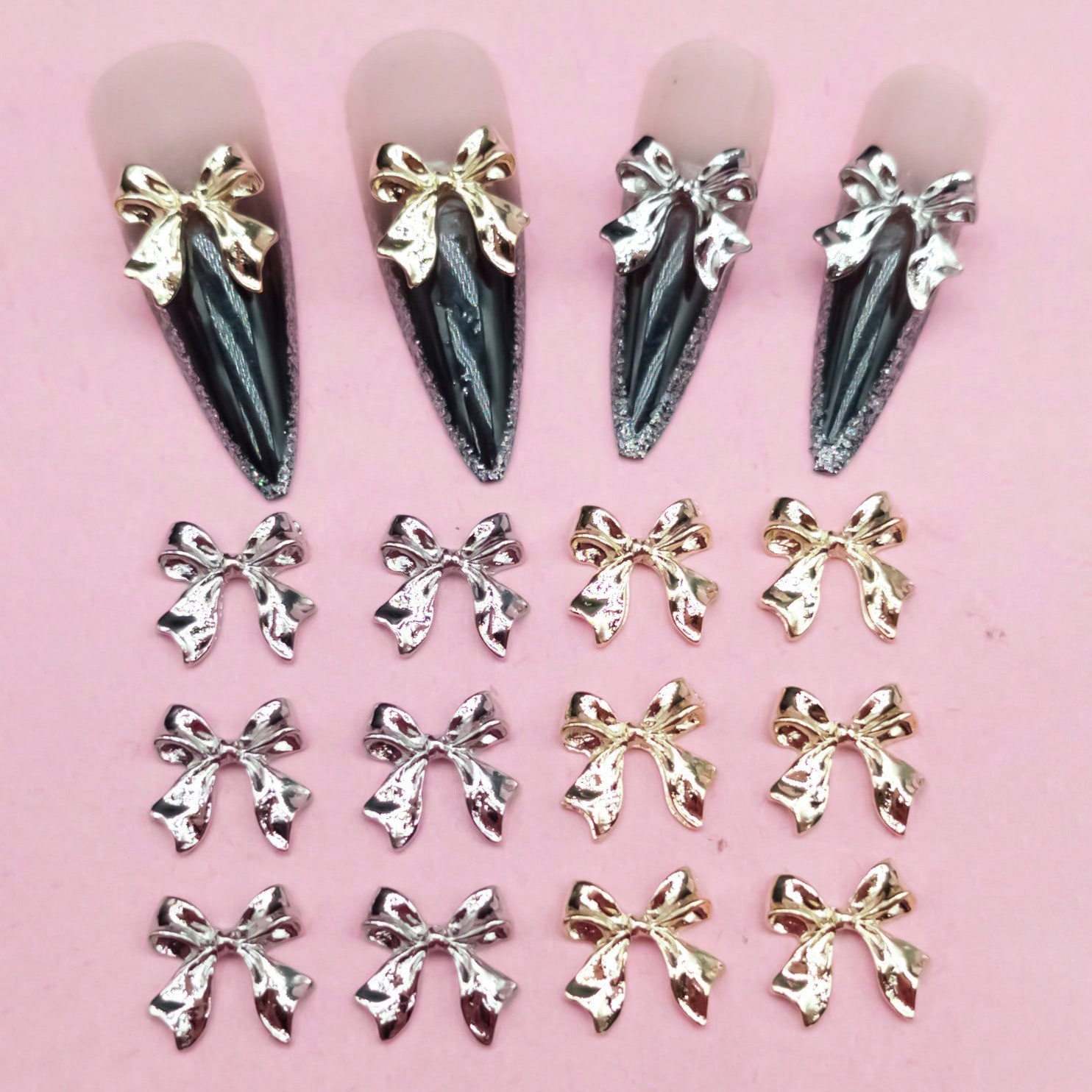 

20pcs 3d Alloy Bowknot - Metal For