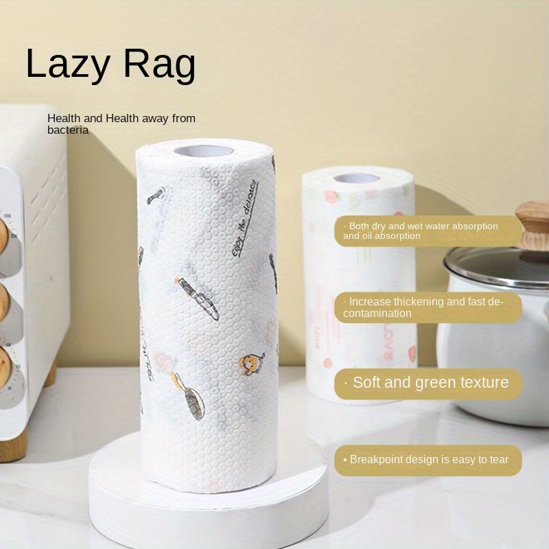 

Lazy Rag Household Paper Towel Special Kitchen Paper Housework Cleaning Supplies Wet And Dry Dual-use Disposable Dishwashing Cloth