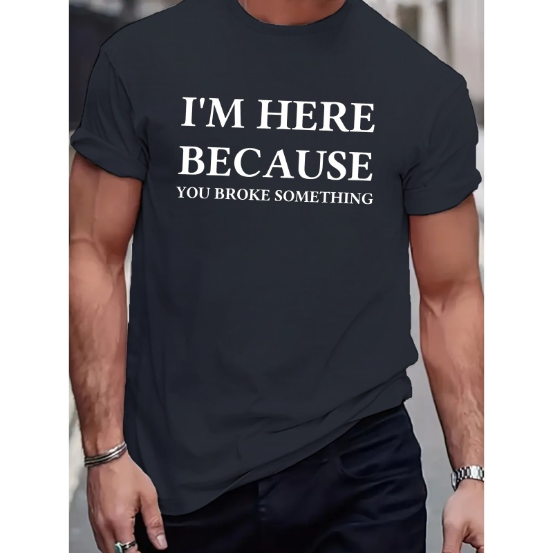 

Handyman Repair Men's T-shirt, Print Tee Shirt, Casual Short Sleeve T-shirt For Summer