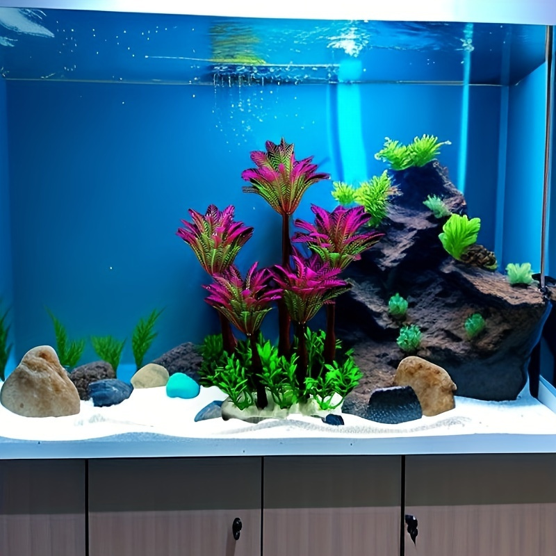 

Vibrant Artificial Aquarium Decor - Water-resistant, Lifelike Aquatic Plant For Fish Landscaping