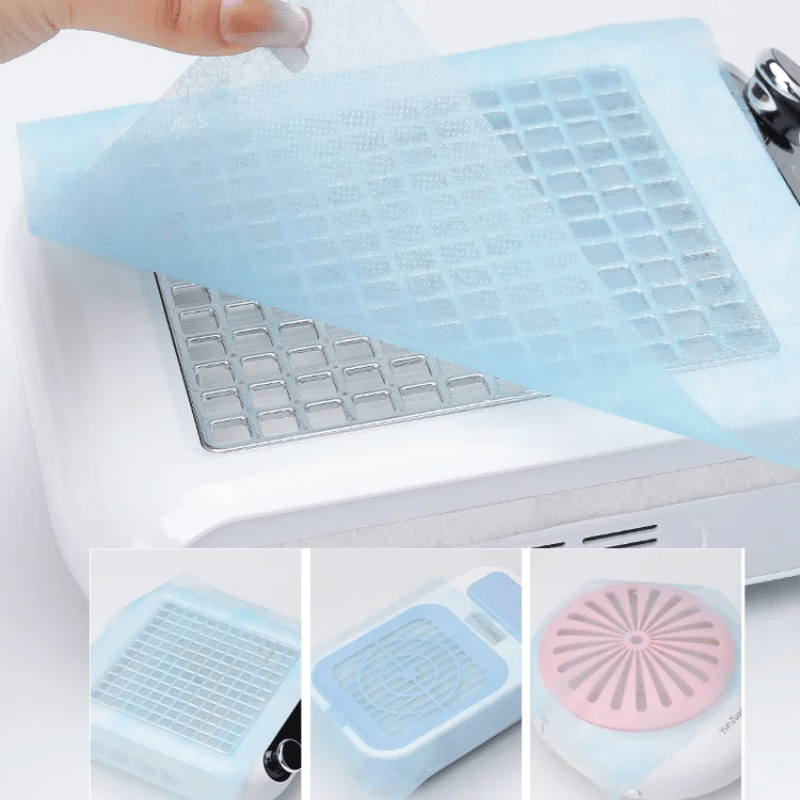 

100pcs Nail Art Dust Collector - Odorless, No-power Needed, Battery-free Manicure Vacuum Filter Paper Set For Salon-quality Nails