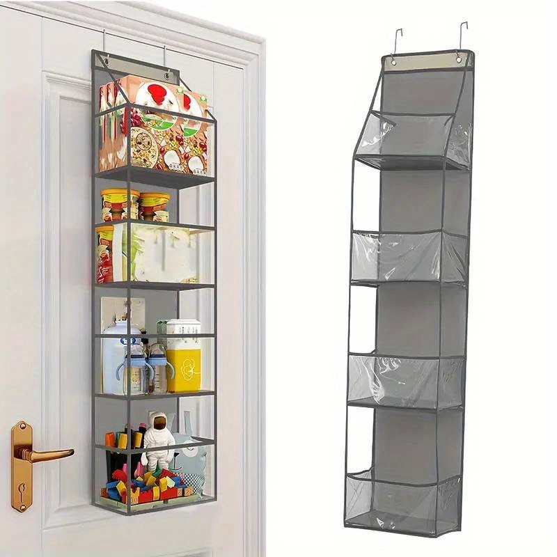 

sleek Solution" 4-tier Over-the-door Hanging Storage Organizer - Perfect For Cosmetics, Toys & Sundries - Space-saving Wall Mounted Shelf For Bedroom, Closet & Dorm
