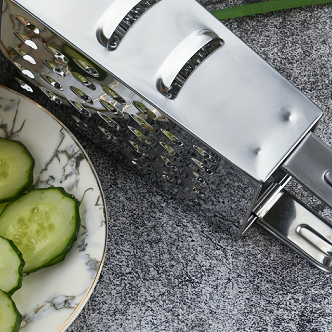 1pc   stainless steel box grater multipurpose vegetable   with   design for carrots potatoes cheese versatile kitchen tool for home and commercial use details 6