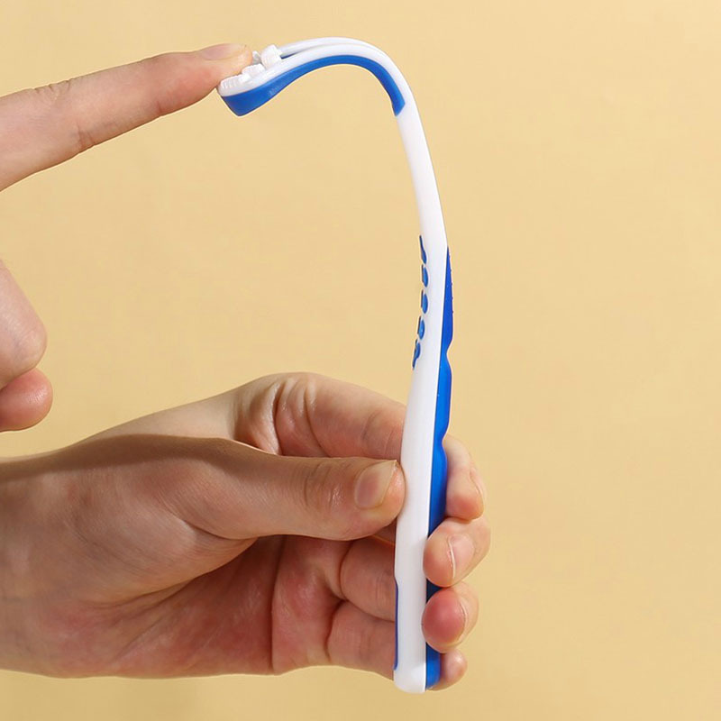 Dual-Sided Tongue Cleaner Brush, Oral Hygiene Tongue Scraper With Non-Slip Handle, Deep Cleaning For Fresh Breath, Oral Care Tool For Men And Women