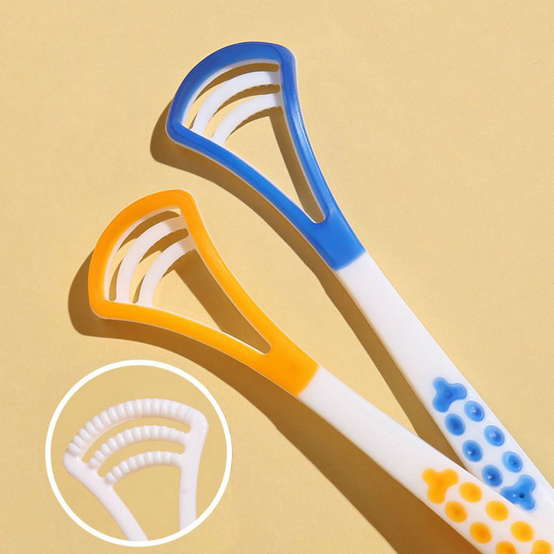 Dual-Sided Tongue Cleaner Brush, Oral Hygiene Tongue Scraper With Non-Slip Handle, Deep Cleaning For Fresh Breath, Oral Care Tool For Men And Women