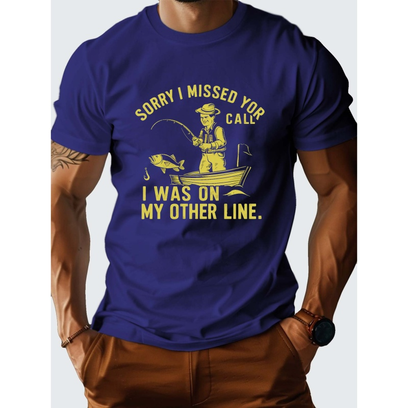 

Missed Call Fishing Humor G500 Pure Cotton Men's Tshirt Comfort Fit