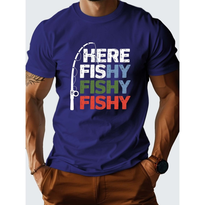 

Colorful Fishing Rod Phrase G500 Pure Cotton Men's Tshirt Comfort Fit