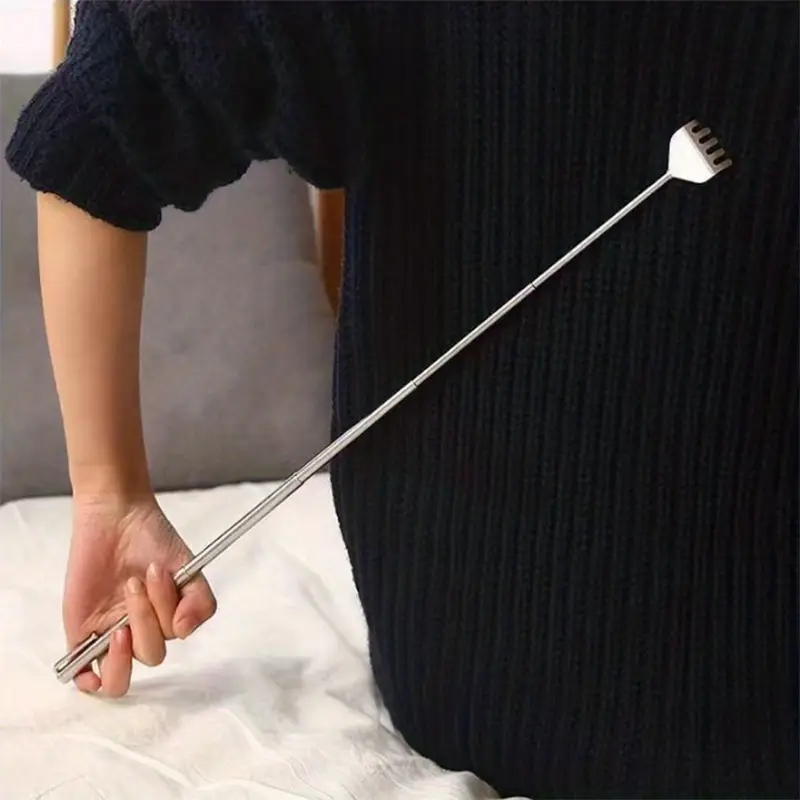 1pc adjustable stainless scratcher massager telescopic anti claw design for elders durable health care tool with extendable reach back scratchers for adults extendable Product details 2
