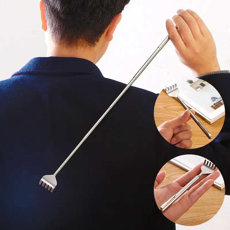 1pc adjustable stainless scratcher massager telescopic anti claw design for elders durable health care tool with extendable reach back scratchers for adults extendable Product details 1