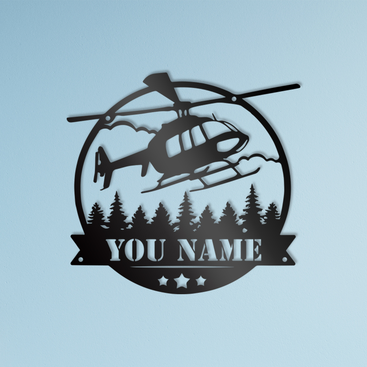 

Custom Helicopter & Airplane Metal Wall Art - Personalized Name Sign For Home Decor, Aviation Enthusiast Gift, Ideal For Hangar & Housewarming
