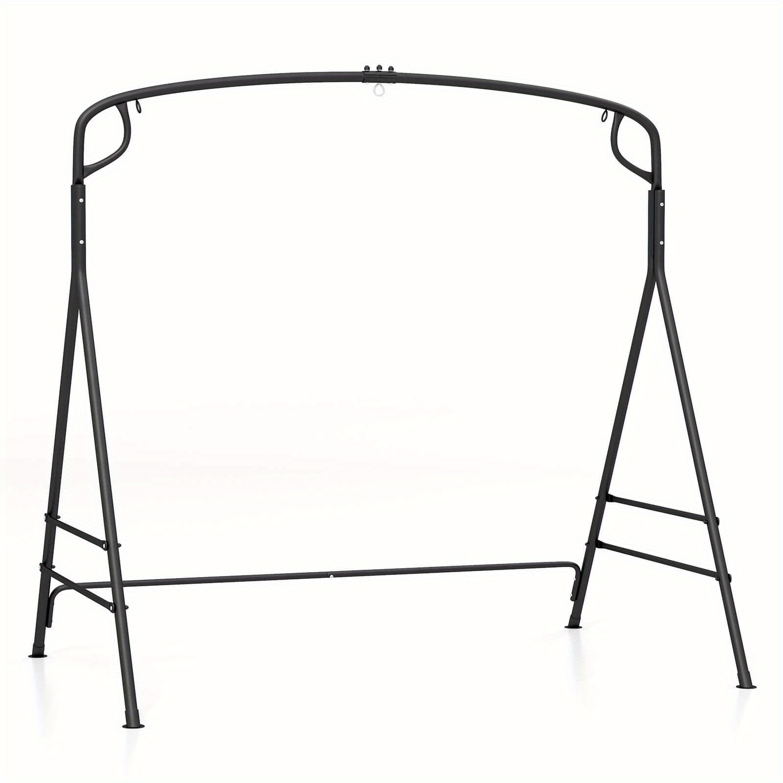 

Costway Outdoor Metal Swing Frame Sturdy A-shaped Porch Swing Stand W/ Extra Side Bars