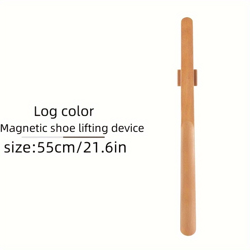 TEMU 1pc Wooden Long Handle Magnetic Horn, To , Assistant, Durable Spoon For Pregnant Women, Seniors