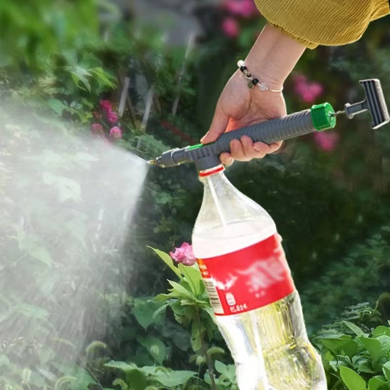 

Versatile Handheld Beverage Bottle Sprayer - Adjustable Nozzle For Efficient Watering, Durable Plastic, Easy Install Gardening Tool