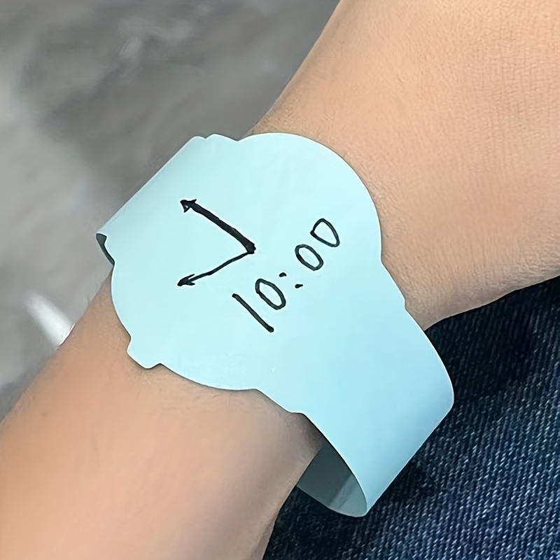 

Watch-shaped Self-adhesive Reminder Notes - Wrist Sticky Memo Pad For Quick Notes And To-do Lists