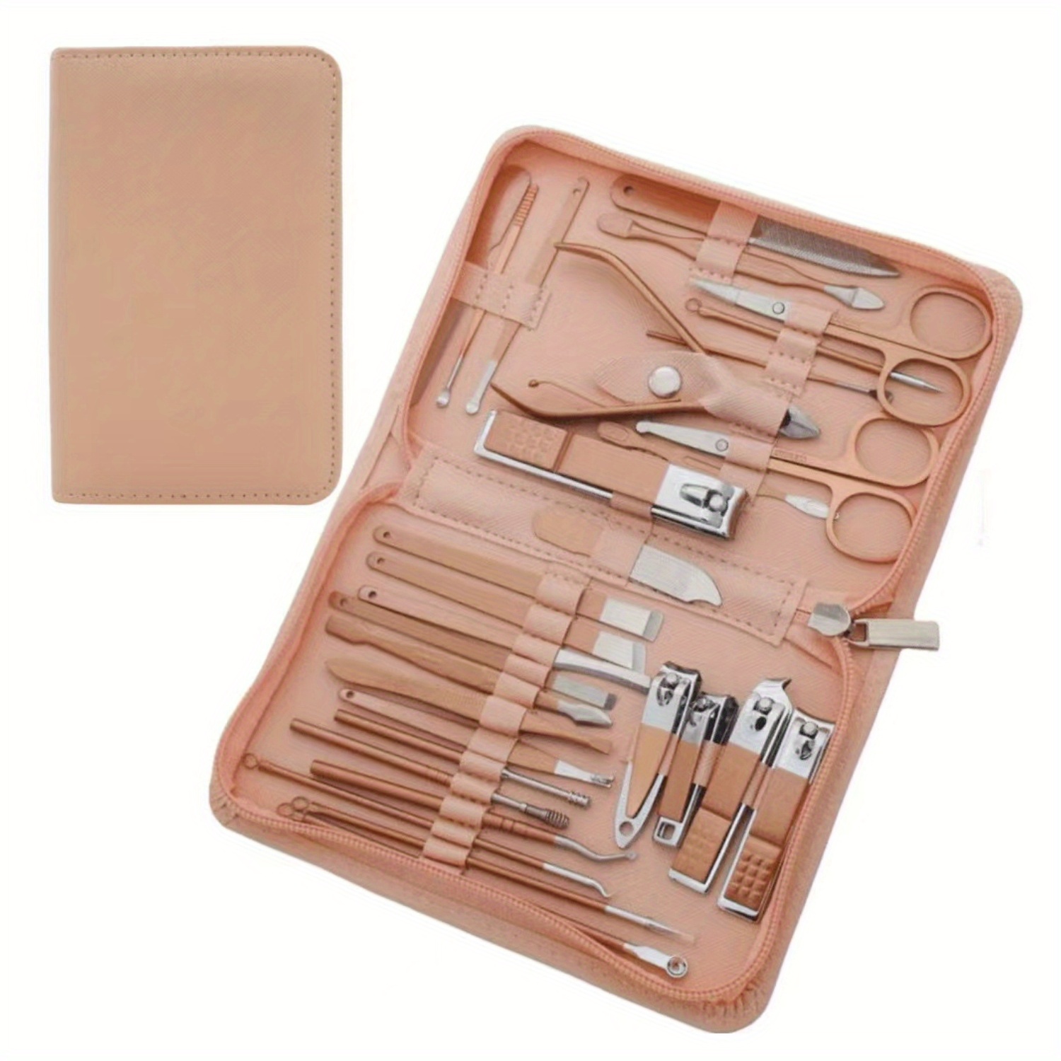 

Ultimate 30-piece Nail Grooming Kit: Professional Manicure & Pedicure Tools, Modern Design, Travel-ready With Elegant Case - Perfect For Precise, Safe Nail Care