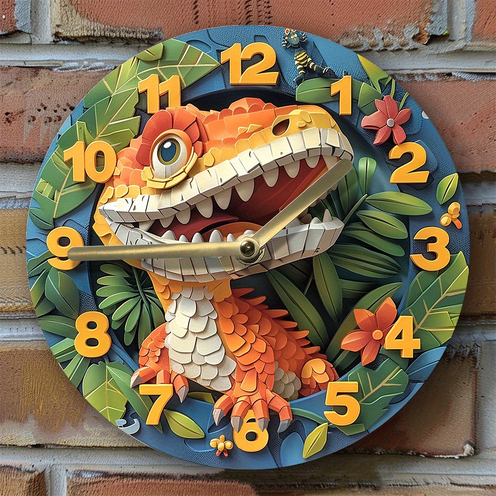 reloj pared aluminio silencioso 8x8 diseño Temu Ecuador