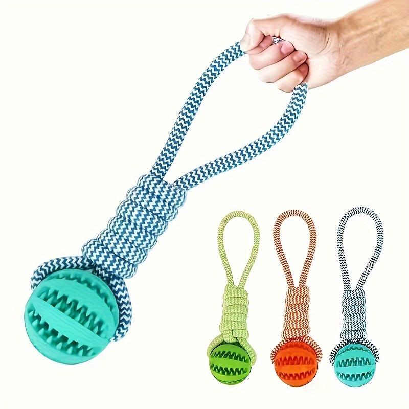 

Dog Chew Rope Ball Toy For All Breed Sizes, Puppy Teething Cleaning & Food Leakage Ball, Durable Fabric Material Dog Bite Toy.