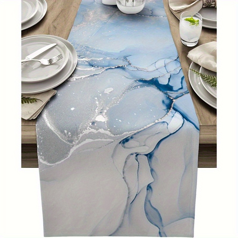 

1pc Elegant Ombre Runner - 108" Long, Polyester, Kitchen & Dining Decor, For Small To Large Tables, Weddings, Coffee Gatherings, Kitchen Decor