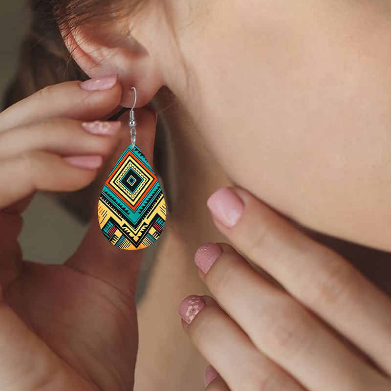 Bohemian Geometric Pattern Earrings for Women