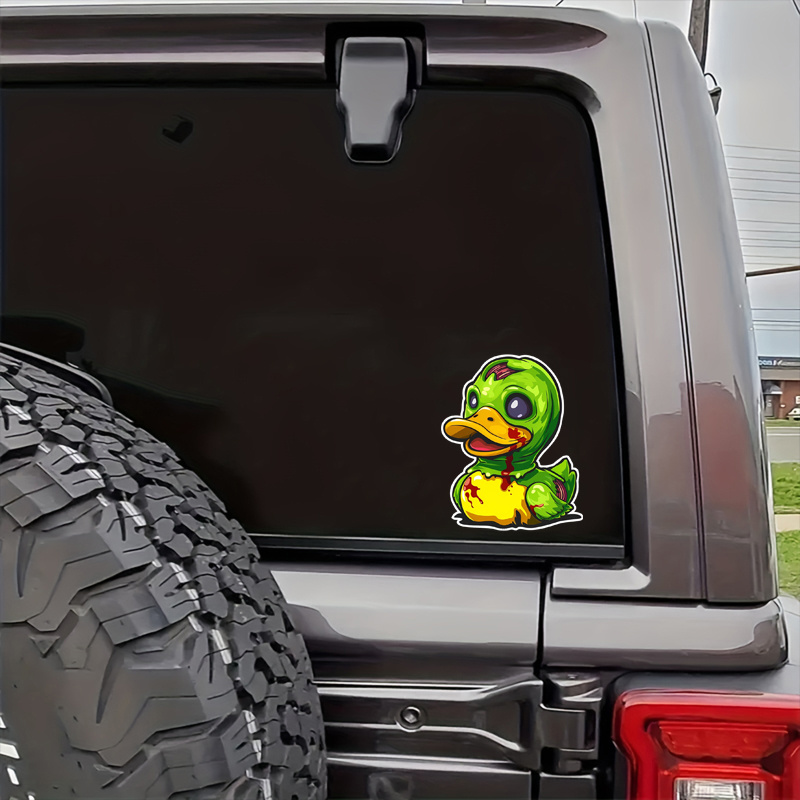Vinyl Zombie Duck Decal Funny Green Rubber Duck Car Window - Temu